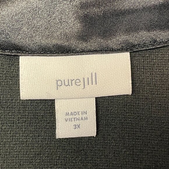 J. Jill Womens VELVET VELOUR Party Tunic Top Size 3X Black BUTTERY SOFT Luxe - Picture 8 of 11